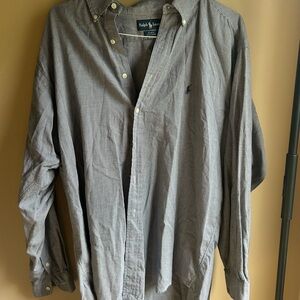 Ralph Lauren Men's Black and White Checkered Shirt